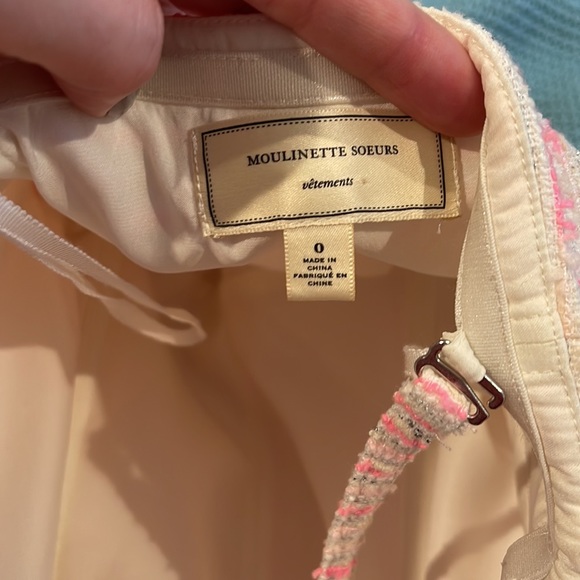 Anthropologie Moulinette Soeurs Pink Pastique tweed textured dress with pockets - Picture 10 of 13